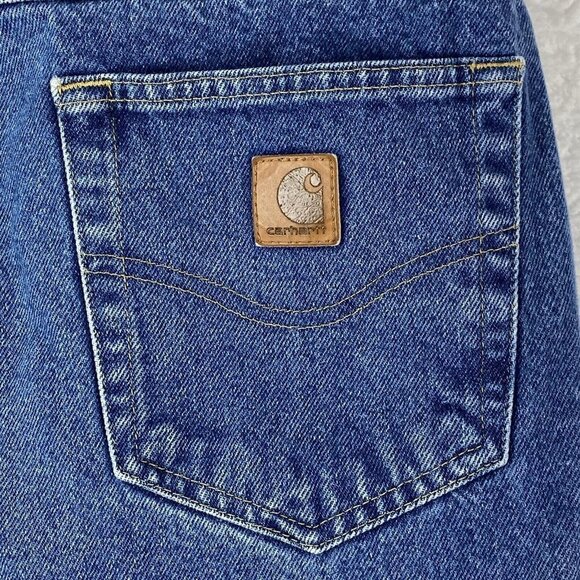 Carhartt Jeans Mens 42x32 Blue Actual 40x32 Relaxed Fit Straight Leg Workwear - Picture 14 of 15